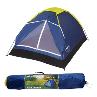 Barraca Iglu Camping 2 Pessoas Mor Azul - Fácil Montagem em Oferta na Shopee