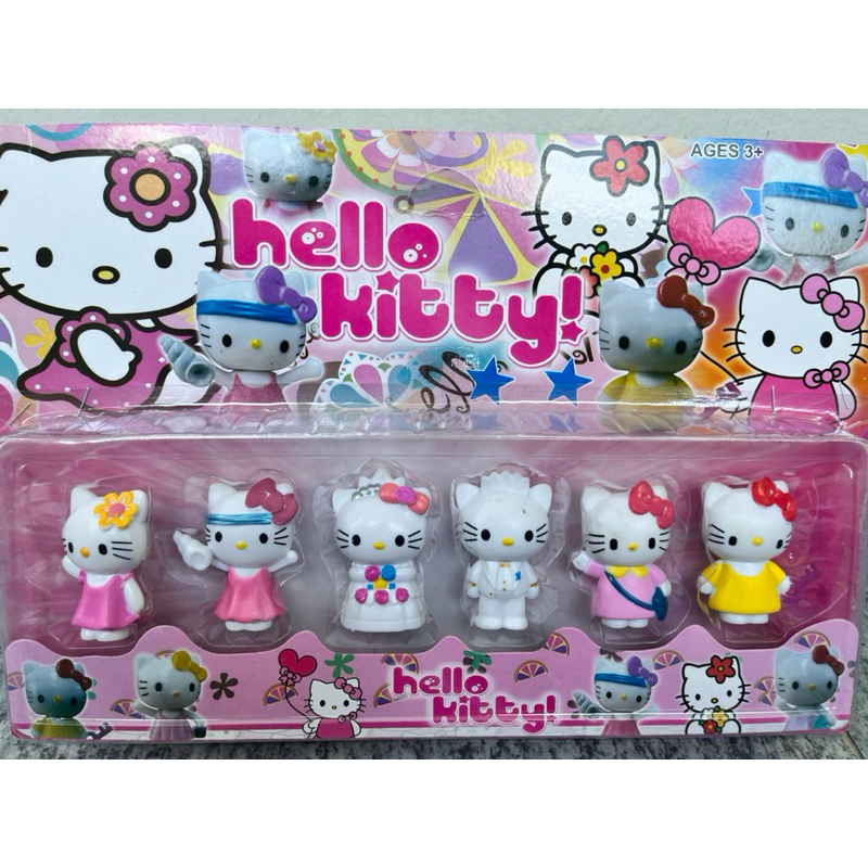 cartela bonecas hello kitty 6 mini bonecas envio imediato | Shopee