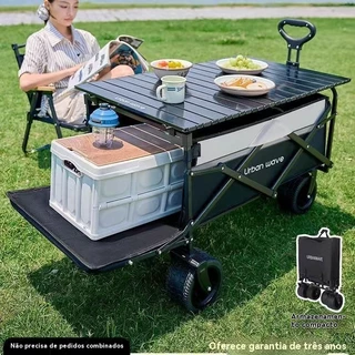 100L Carrinho Multiuso Para Camping Até 150kg Dobrável