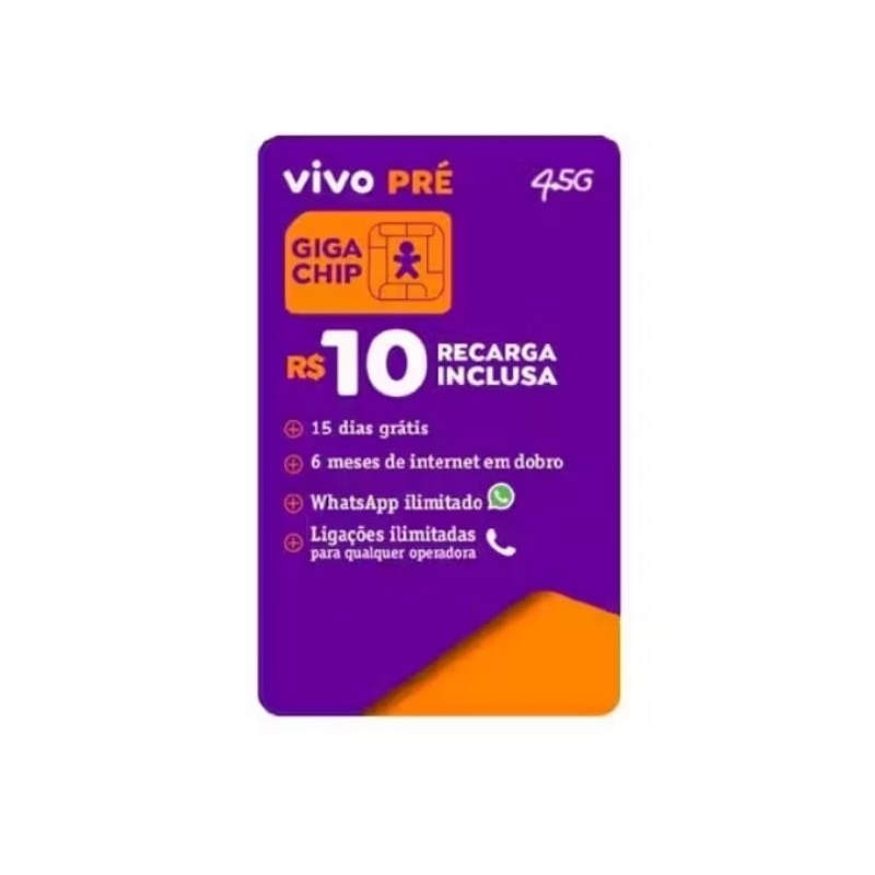 KIT 20 Chips vivo combo triplo corte DDD LIVRE ATACADO | Shopee Brasil