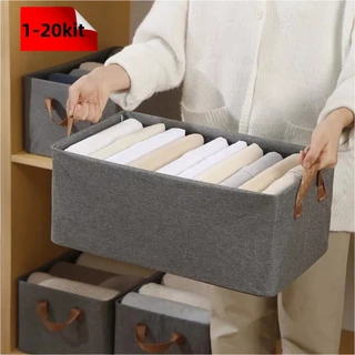 Caixas Organizadoras Armazenamento Dobráveis para Guarda-Roupas ,Closet, Cômoda ,Reforçado, Tecido Oxford, Alça Frontal em Oferta na Shopee