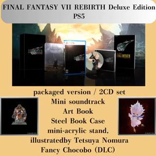 Nova Marca-FINAL FANTASY VII REBIRTH DELUXE EDITHION-PlayStation5 PS5 HMV Com Suporte Miniacrílico Fancy Chocobo (DLC) Direto Do Japão