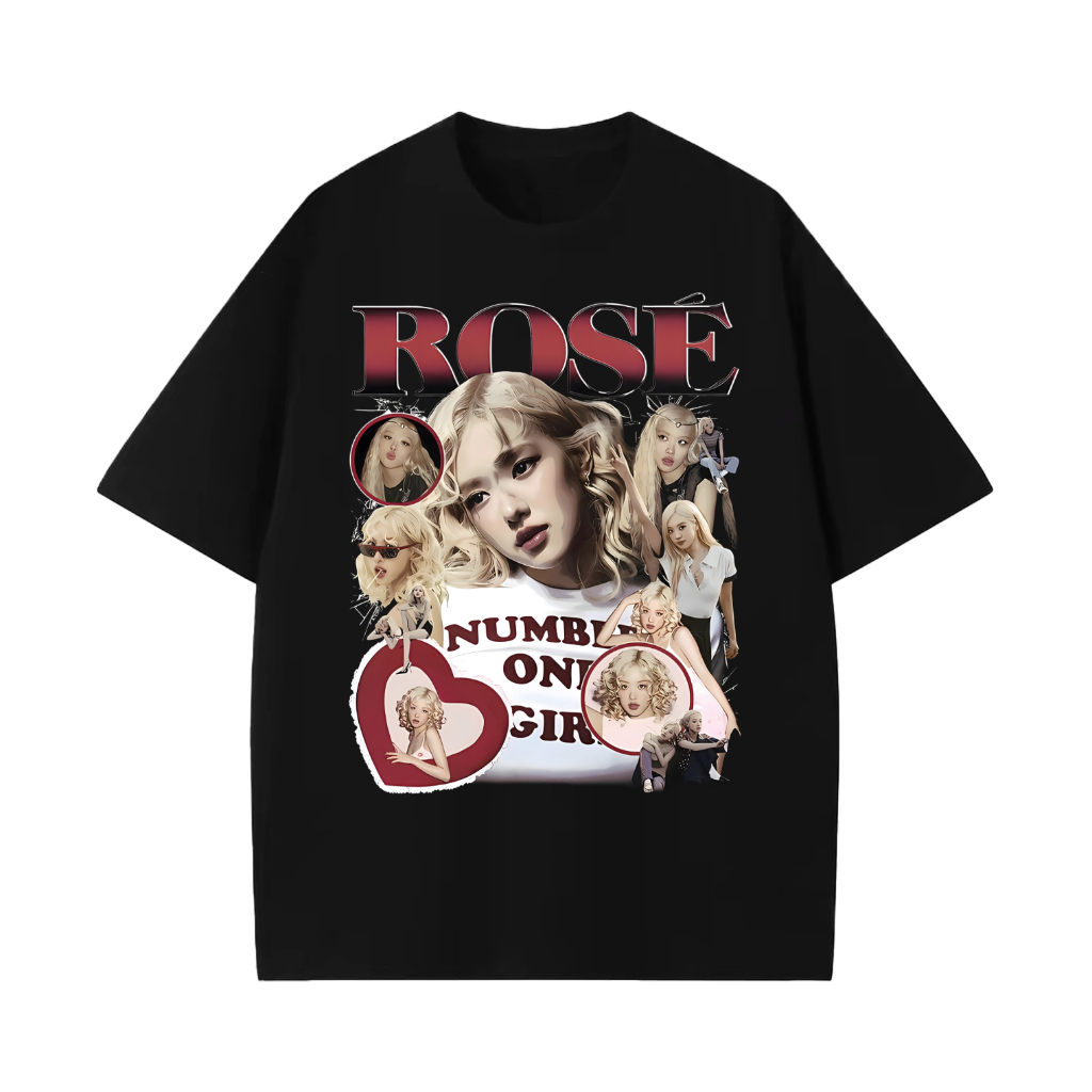 Camiseta Premium em Algodão Puro]SISI Camiseta Preta Blackpink