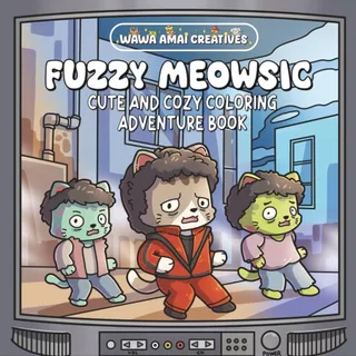 Fuzzy Meowsic 25 Desenhos para colorir FOLHAS SOLTAS + Acetato NÃO VAI ENCADERNADO em Oferta na Shopee