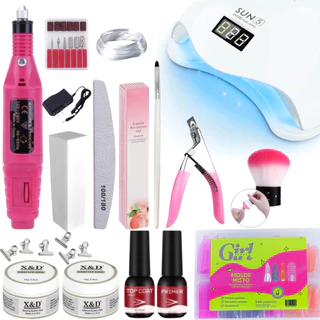 Kit Alongamento Unha Gel Fibra Manicure Iniciante Caneta Motor Nail em Oferta na Shopee