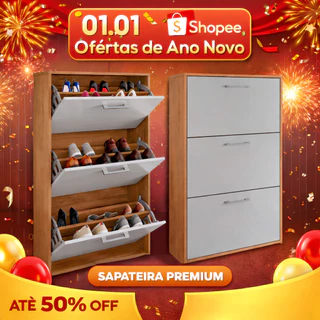 Sapateira Organizadora 3 Portas Armário Multiuso para Hall Entrada Quarto Sala Estante Moderna em Oferta na Shopee