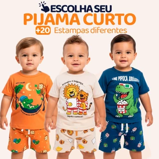 Pijama Curto Bebê Menino Confortável Roupa de Bebê para Dormir Pijama Verão Bebê Masculino do 1 ao 10 l06 em Oferta na Shopee