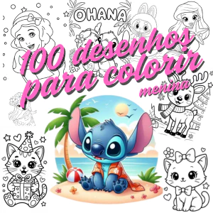 Kit Desenhos para Colorir Meninas 100 desenhos A4 ou A5 | Educativo Infantil em Oferta na Shopee