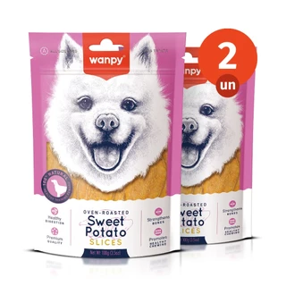 Kit 2 Truly Wanpy Petisco para Cães Fatias de Batata Doce 100g em Oferta na Shopee