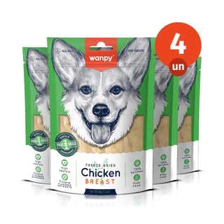 Kit 4 Truly Wanpy Petisco Freeze Dried para Cães Sabor Peito de Frango 40g em Oferta na Shopee