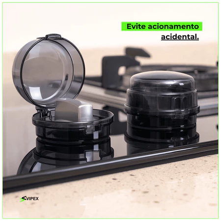 kit Protetor de Botão de Fogão – Segurança para Crianças, Tampa Protetora Transparente, Segurança Infantil, Cozinha