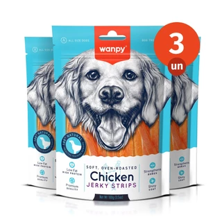 Kit 3 Truly Wanpy Petisco Delight para Cães Fatias de Frango 90g em Oferta na Shopee