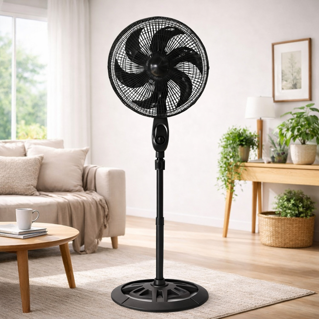 Ventilador de Pé 18″ e 16″ Turbo Ajustável – 75W 3 Velocidades, Altura ...