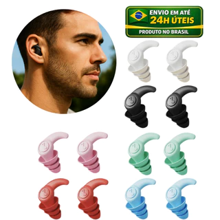 Tampão Ouvido Par 3 Camadas Antiruído Plug Dormir Natação Estudos Trabalho Protetor Auricular em Oferta na Shopee