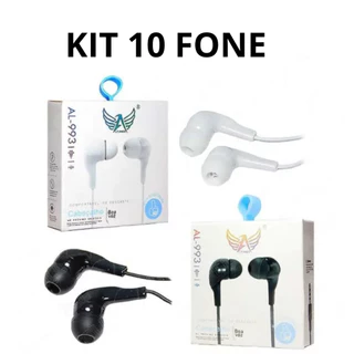 kit 10 Fone de Ouvido ALTOMEX com Fio e Microfone 3.5mm compativel - celular- notebook - tablet - PC em Oferta na Shopee