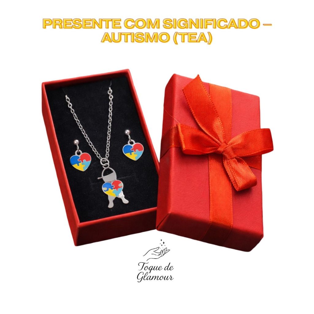 Colar Autismo TEA em Aço Inox 316L – Cordão Menino ou Menina | Shopee ...