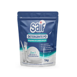 Detergente em Pó 1KG Lava Louças Saif