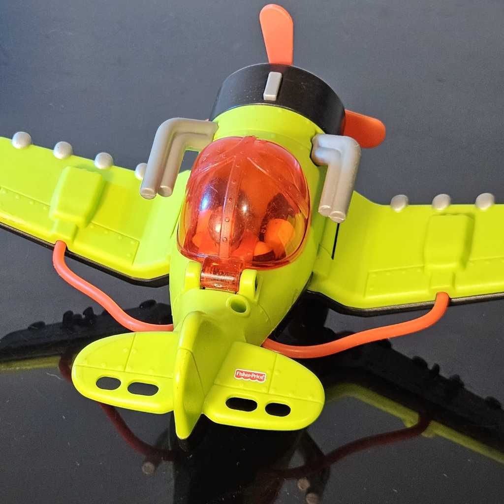 Avião Sky Racer Sea Stinger Imaginext Com Boneco Fisher-price