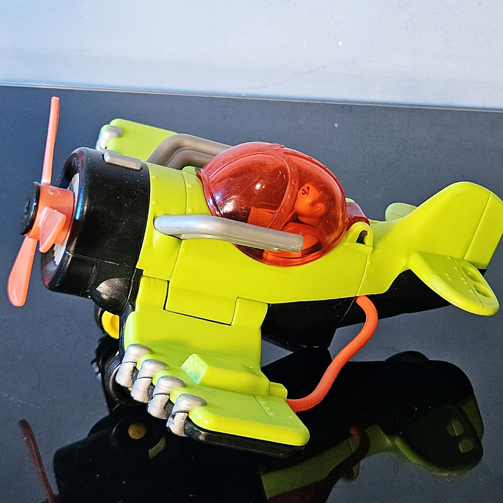 Avião Sky Racer Sea Stinger Imaginext Com Boneco Fisher-price