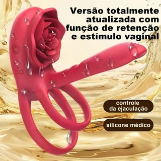 🔥 Anel Peniano Vibratório Rosa com Estimulador de Clitóris | Texturas Intensas & Super Flexível
