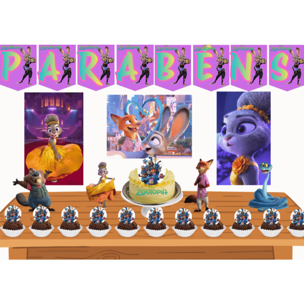 ZOOTOPIA 2 / KIT DE FESTA/ PINHATA GRANDE+BASTÃO+TAPA OLHOS | Shopee Brasil