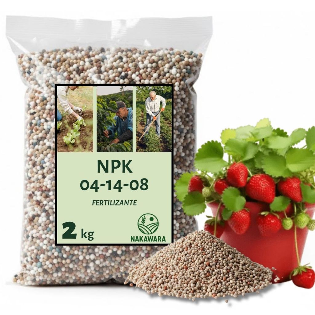 Adubo NPK 04-14-08 Fertilizante Granulado 2Kg Para Frutíferas Estimulo ...