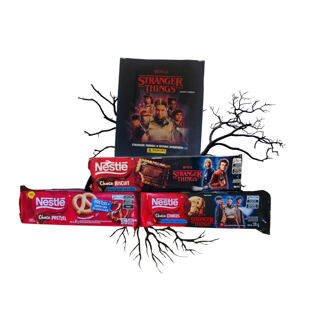 Kit Cookies Biscoito Stranger Things + Biscuit + Pretzel Nestle + 1 ...