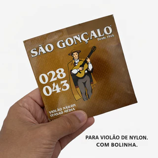 ENCORDOAMENTO SAO GONÇALO VIOLÃO NYLON CRISTAL C/BOLINHA TENSAO MEDIA 028 em Oferta na Shopee