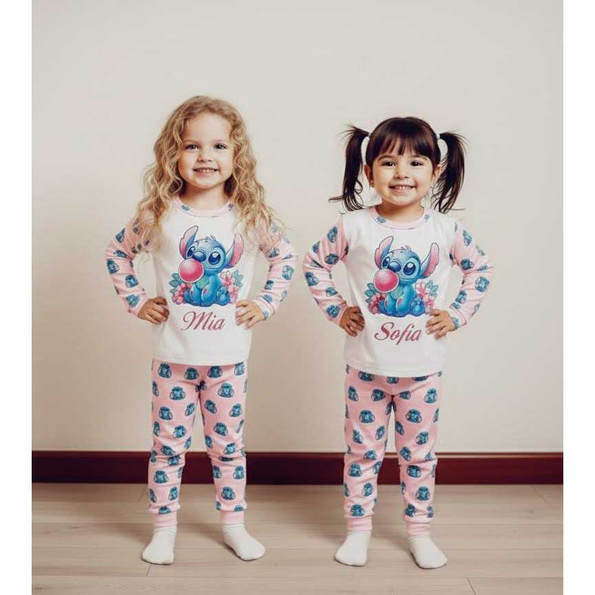 Pijama  infantil Feminino > Pijama Longo > Pijama Personalizado com nome ou sem . em Oferta na Shopee