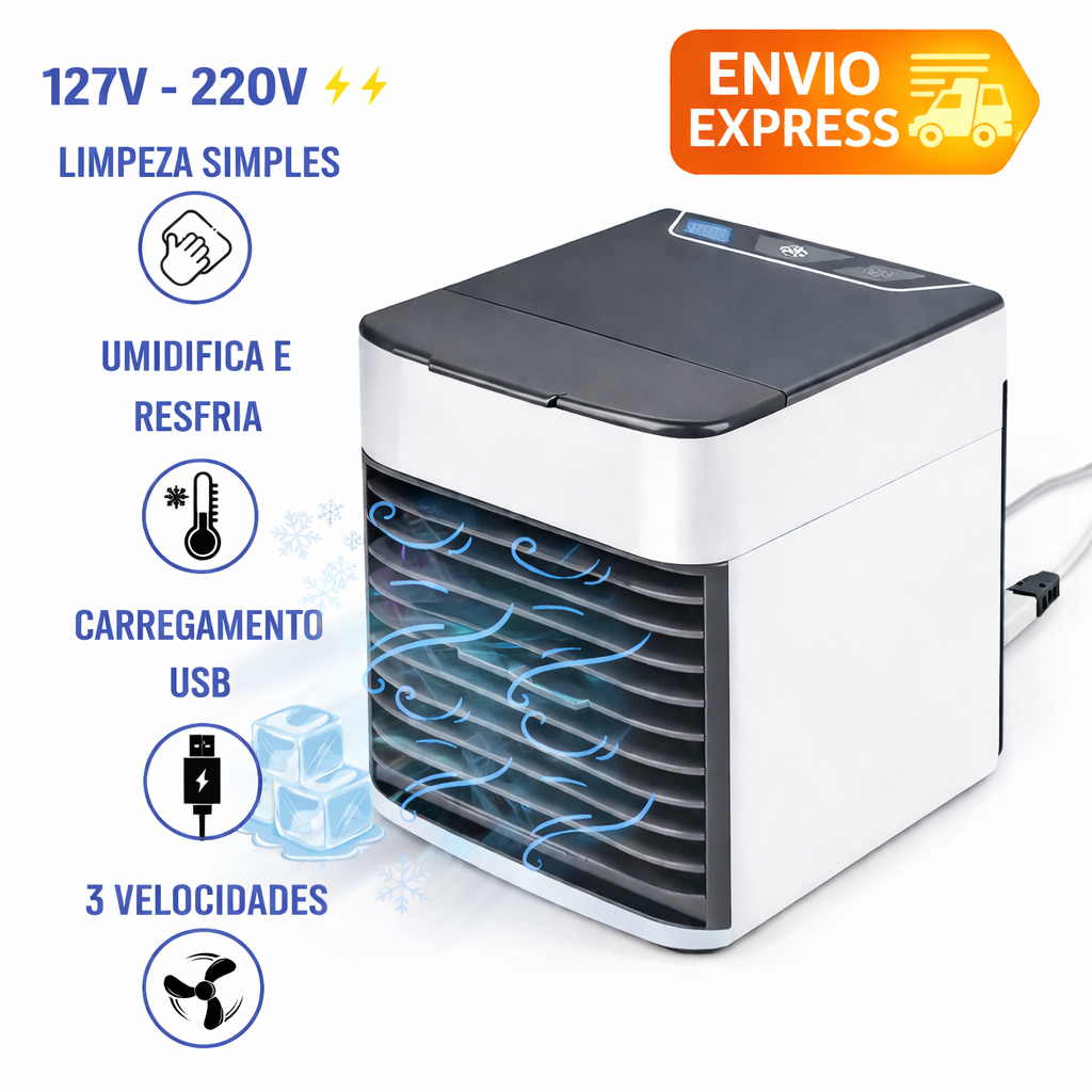 Mini Ar Condicionado Portátil Climatizador de Ar Silencioso Econômico ...