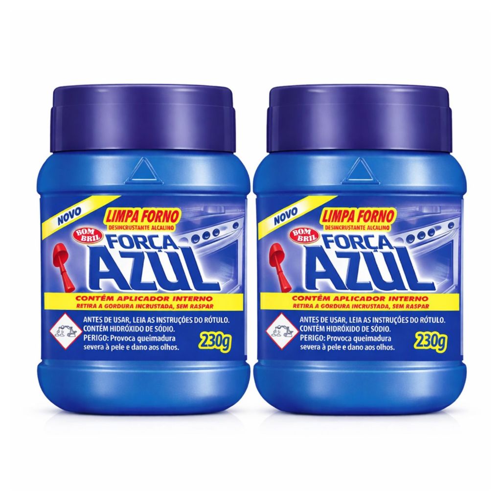 kit 2 Limpa Forno Força Azul Com Aplicador Bombril 230g | Shopee Brasil