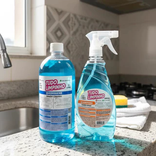 SPRAY DE QUEROSENE 500ML E SABÃO DE QUEROSENE 1LT TUDO LIMPINHO em Oferta na Shopee
