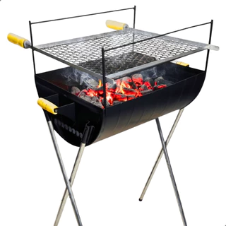 *PROMOÇÃO* Churrasqueira a Carvão Com Grelha Inclusa 96cm em Aço Carbono 3 Andares Grande Espetinho