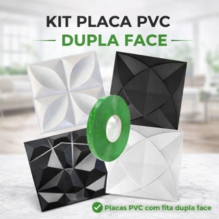 Kit 5 á 120 Placas PVC 3D 25x25cm Com Dupla Face Revestimento Para Sala Quarto Cozinha - Envio Rápido