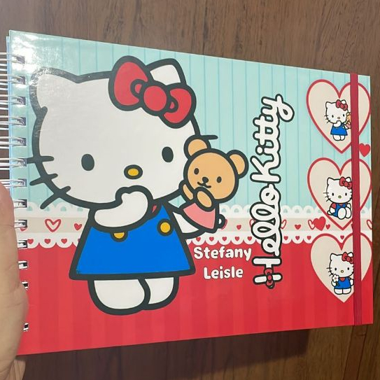 Caderno de Desenho Hello Kitty Grande Infantil Capa Dura Personalizado ...