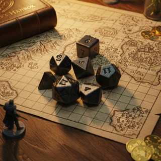 Kit com 7 dados para RPG D&D, viciados para trapaça — tenha 3x mais crit chance, destrua teu mestre