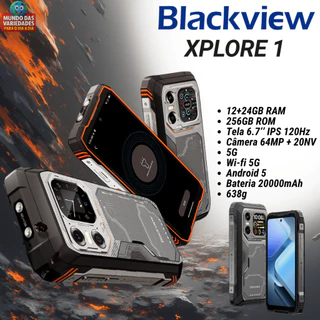 Blackview XPLORE 1 12GB + 24GB RAM / 256GB / Tela 6.78" 120Hz / Bateria 20000mAh