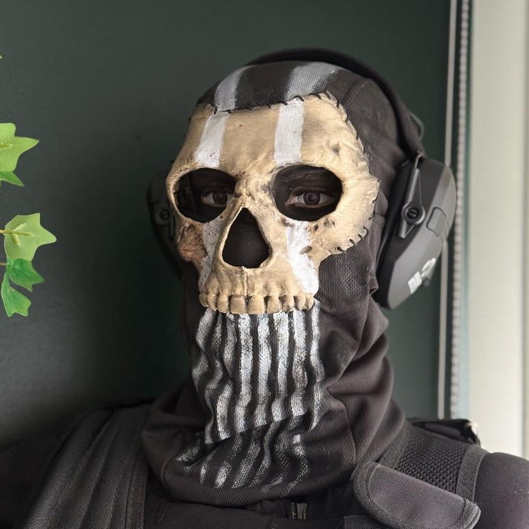 Máscara Cosplay Ghost Call Of Duty MW2 Alta Qualidade e Conforto com Elástico Ajustável COD Warzone