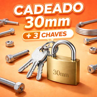 Cadeado 30mm Reforçado com 3 Chaves | Mini Cadeado em Oferta na Shopee