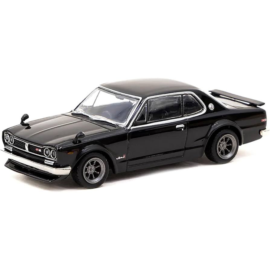 Tarmac Works Nissan Skyline 2000 GTR Preto - Modelo De Escala 1/64