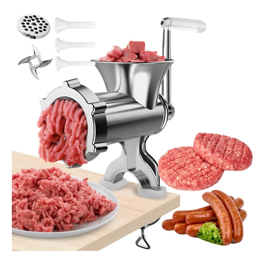 Moedor De Carne Funil Encher Linguiça Artesanal Moedor Manua