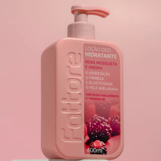 Fattore Loção Deo Hidratante Rosa Mosqueta e Amora 400ml – Hidrata, Protege e Perfuma