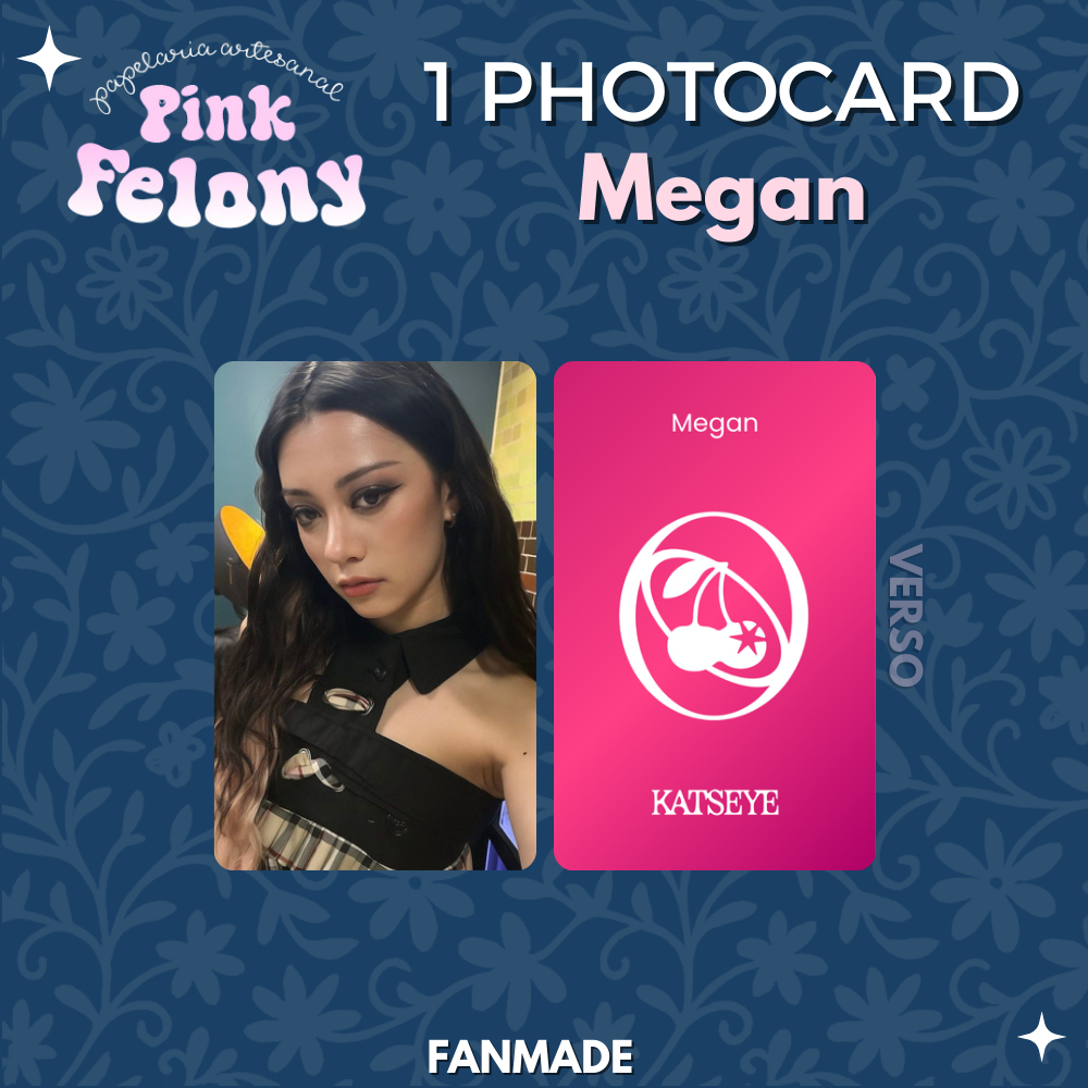 photocards fanmade megan skindiel katseye kpop frente e verso