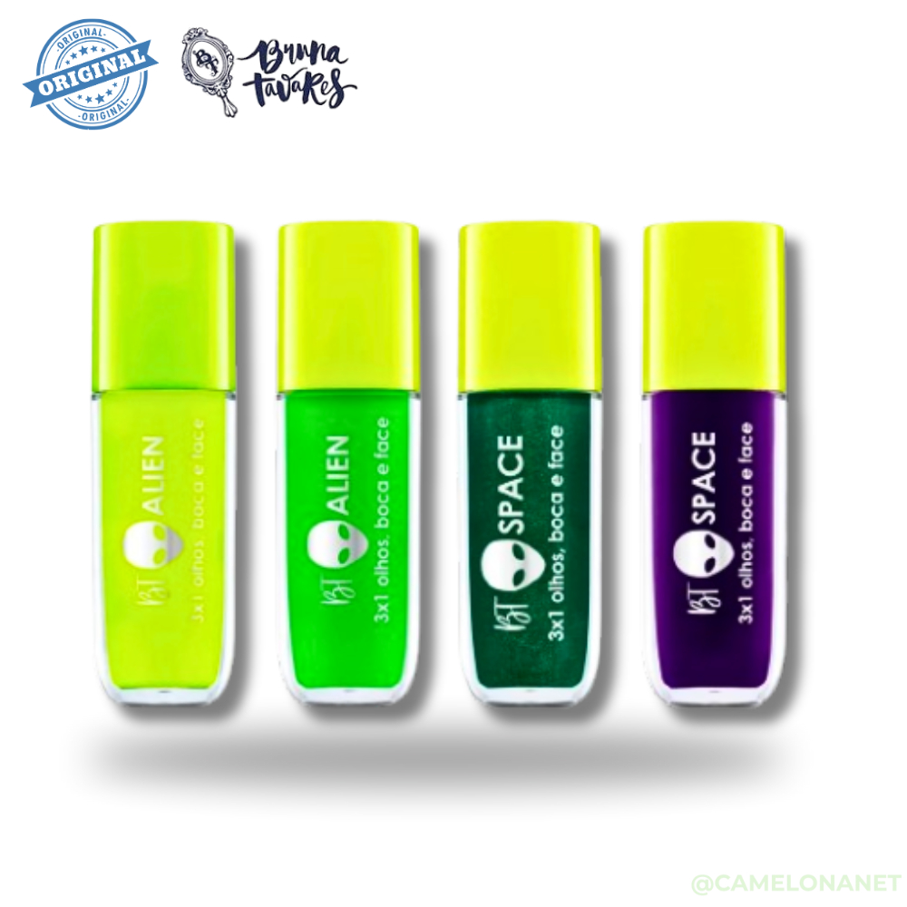 BT Space + BT Alien 3x1 Bruna Tavares Glossy e Matte, Sombra, Labial ...