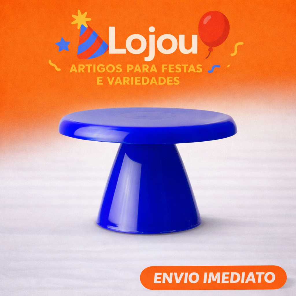 Boleira Cake Slim Cogumelo 22x11cm - Suporte para Bolo