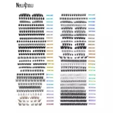 New Show Conjunto De 31 fileiras de enxerto de cílios - Tufos sem Nó