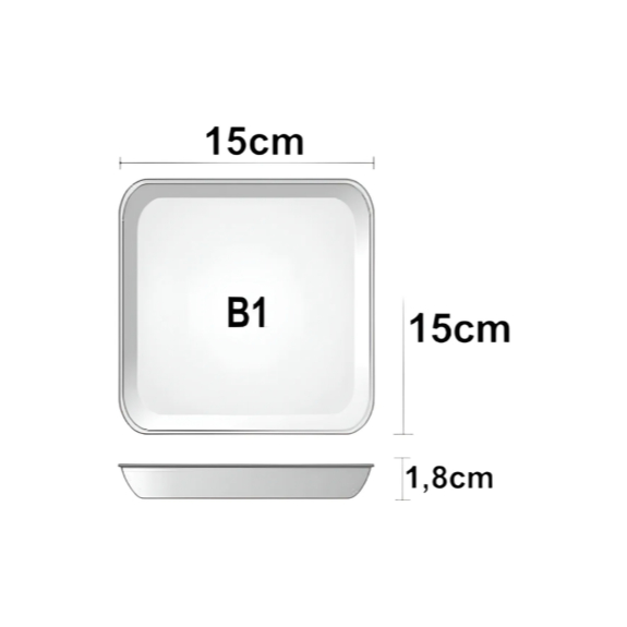 Bandeja de Isopor B1 Rasa Branca 15x18 cm – 100 Unidades | I
