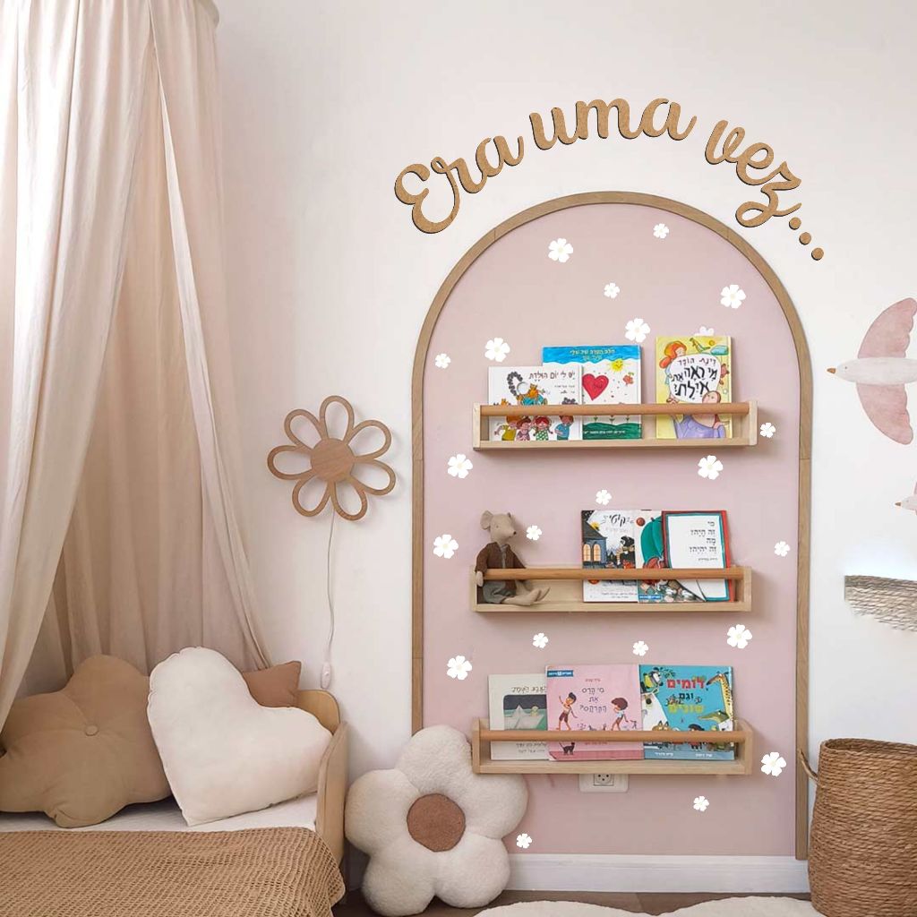 Adesivo de Parede Arco Romano Moldura Frase decoração quarto de bebê