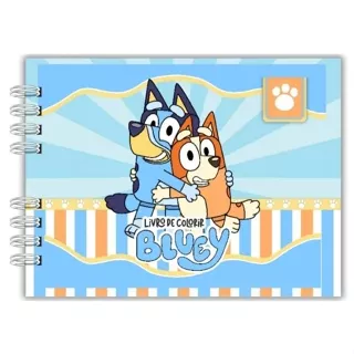 Bluey - Livro Para Colorir Capa Dura - 50 Páginas | Pra pintar com canetinhas I Desenhos para colorir Infantil em Oferta na Shopee