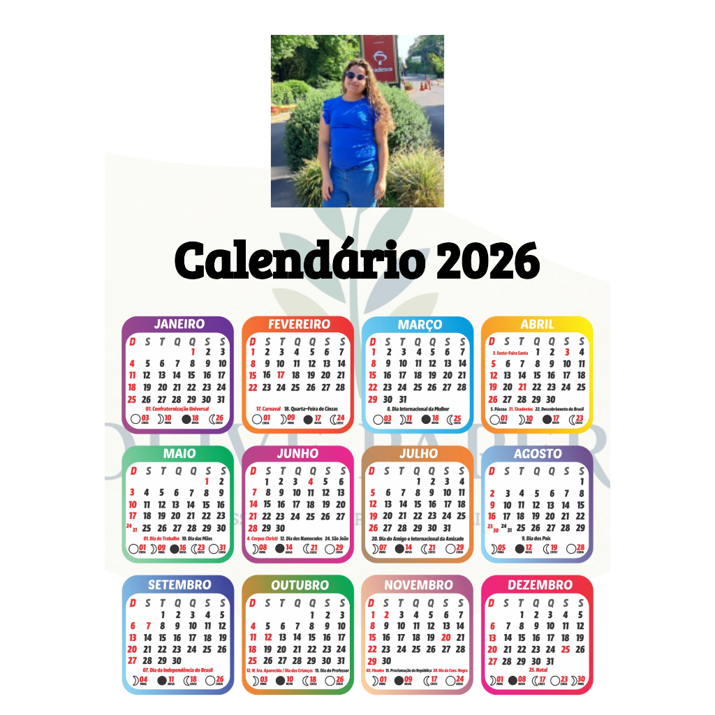 Calendário 2026 Personalizado – Kit com 10 Unidades | Shopee Brasil